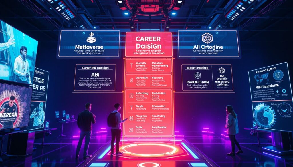 Futuristic visualization of emerging esports career opportunities Futuristic visualization of emerging esports career opportunities