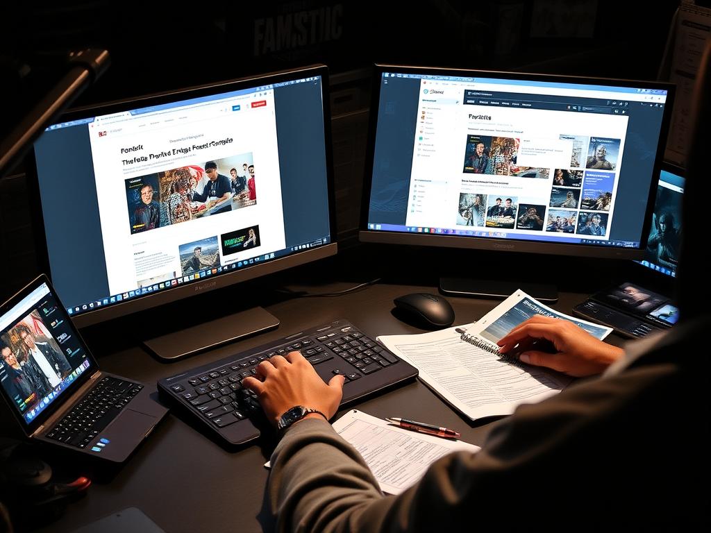 Person building an esports portfolio and personal brand online Person building an esports portfolio and personal brand online