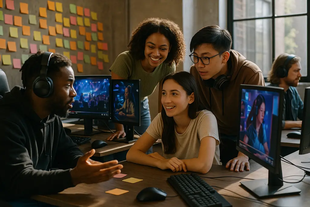 Netflix Short-Form Video shown through a creator editing gaming clips on a desktop setup