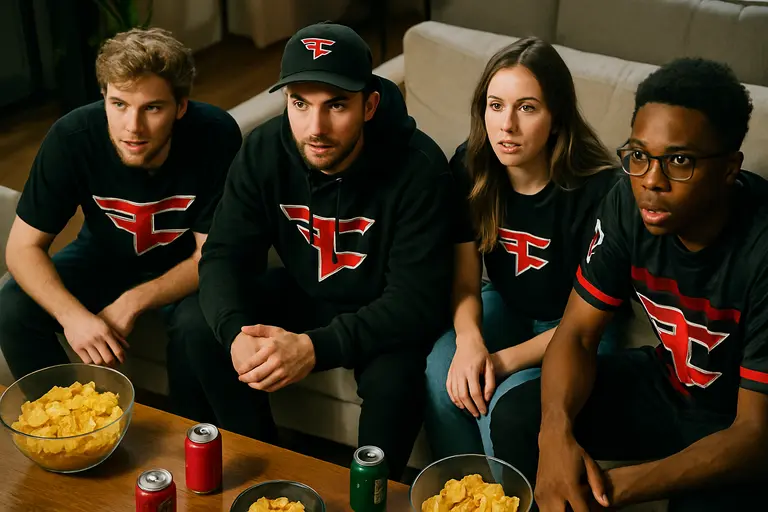 Fans watching an esports broadcast on multiple screens