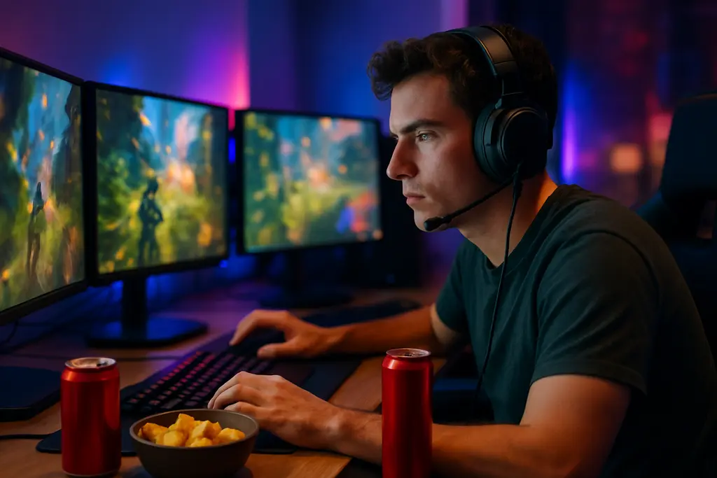 esports streaming quality setup with match broadcast screens and chat monitors